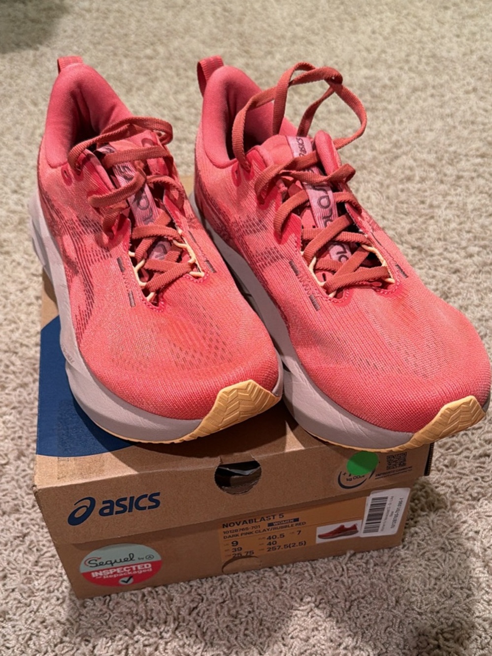 ASICS Women’s Coral Novablast 5 Running Shoes - Lightweight Comfort